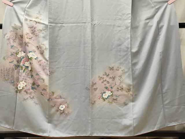 平和屋着物■訪問着　刺繍　草花文　暈し染め　正絹　逸品　CABI1686oy