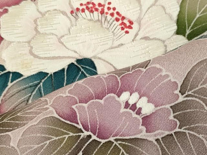 平和屋着物■訪問着　刺繍　草花文　暈し染め　正絹　逸品　CABI1686oy