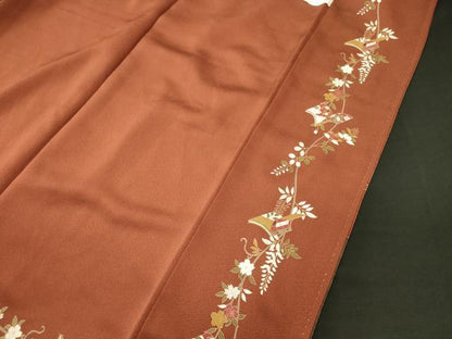 平和屋着物■訪問着　駒刺繍　冊子枝花文　金彩　正絹　逸品　CABI1697oy