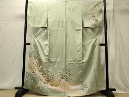 平和屋着物■訪問着　立波枝花文　暈し染め　正絹　逸品　CABI1698oy