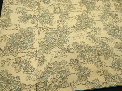 平和屋着物■上質な紬　草花文　正絹　逸品　CABI1701oy