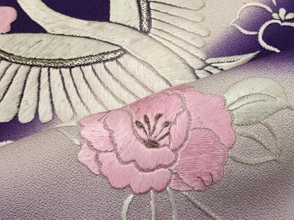平和屋着物■訪問着　刺繍　鳳凰舞花文　暈し染め　金銀糸　正絹　逸品　未使用　CABI1705oy