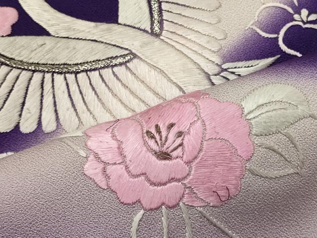平和屋着物■訪問着　刺繍　鳳凰舞花文　暈し染め　金銀糸　正絹　逸品　未使用　CABI1705oy