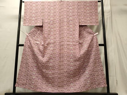 平和屋着物■上質な小紋　松皮菱文　正絹　逸品　未使用　CABI1708oy