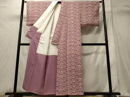 平和屋着物■上質な小紋　松皮菱文　正絹　逸品　未使用　CABI1708oy