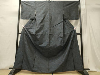 平和屋着物■本場大島紬　雲取り文　正絹　逸品　未使用　CABI1710oy