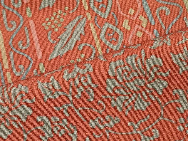 平和屋着物■訪問着　花唐草間道　正絹　逸品　CABI1712oy