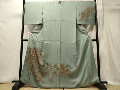 平和屋着物■訪問着　刺繍　短冊枝花文　金彩　正絹　逸品　CABI1714oy