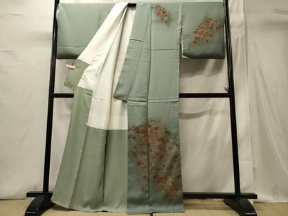 平和屋着物■訪問着　刺繍　短冊枝花文　金彩　正絹　逸品　CABI1714oy