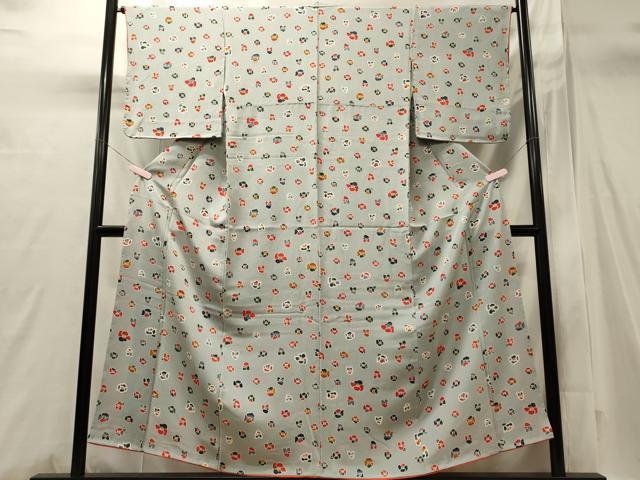 平和屋着物■上質な小紋　椿　正絹　逸品　未使用　CABI1718oy