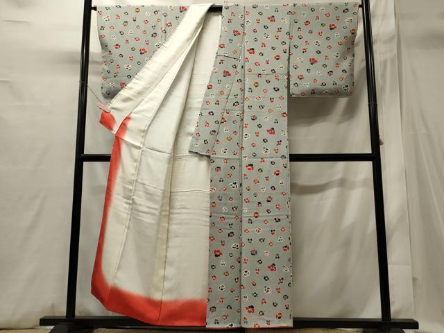 平和屋着物■上質な小紋　椿　正絹　逸品　未使用　CABI1718oy