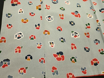 平和屋着物■上質な小紋　椿　正絹　逸品　未使用　CABI1718oy
