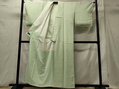 平和屋着物■上質な色無地　紗綾形地紋　夏虫色　やまと誂製　正絹　逸品　未使用　CABI1719oy