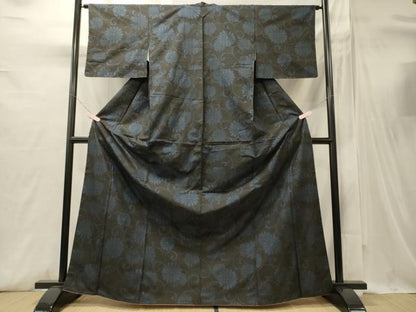 平和屋着物■上質な紬　花唐草文　正絹　逸品　CABI1723oy