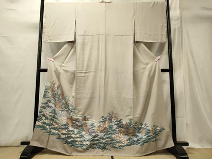 平和屋着物■豪華色留袖　枝松文　正絹　逸品　CABI1724oy