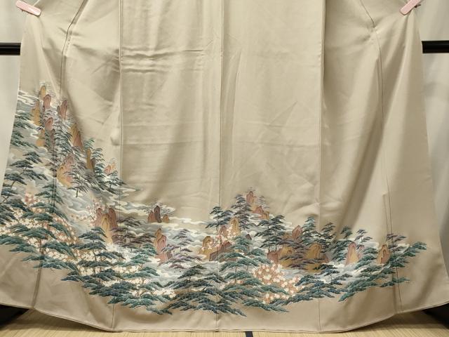 平和屋着物■豪華色留袖　枝松文　正絹　逸品　CABI1724oy
