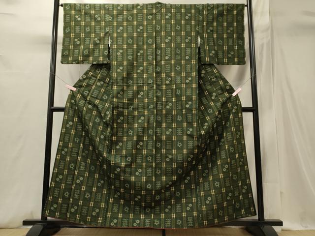 平和屋着物■上質な紬　吉祥文　正絹　逸品　CABI1727oy