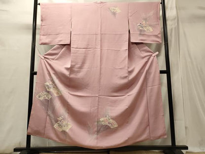平和屋着物■訪問着　地紙風景草花文　暈し染め　正絹　逸品　CABI1731oy