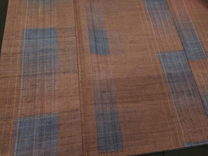 平和屋着物■上質な紬　格子柄　正絹　逸品　CABI1738oy