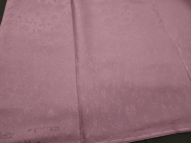 平和屋着物■上質な色無地　更紗花唐草地紋　京紫色　正絹　逸品　未使用　CABI1741oy