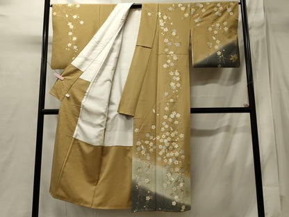 平和屋着物■訪問着　駒刺繍　枝垂れ桜文　暈し染め　金銀彩　正絹　逸品　CABI1748oy