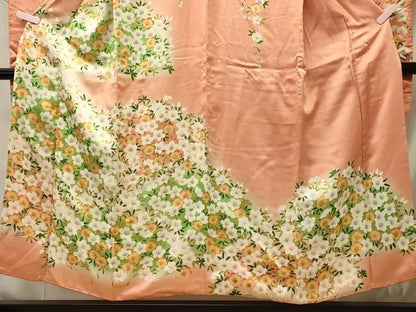 平和屋着物■豪華振袖　駒刺繍　草花文　暈し染め　金彩　正絹　逸品　CABI1752oy