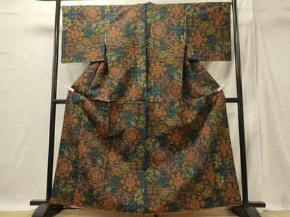 平和屋着物■上質な紬　絵皿文　正絹　逸品　未使用　CABI1755oy