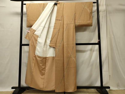 平和屋着物■上質な小紋　吉祥花竹文　正絹　逸品　CABI1756oy
