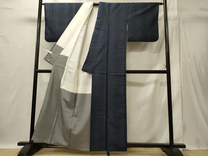 平和屋着物■上質な紬　間道　高島屋扱い　正絹　逸品　CABI1761oy