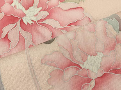 平和屋着物■訪問着　手描き　遠山花文　暈し染め　正絹　逸品　未使用　CABI1763oy