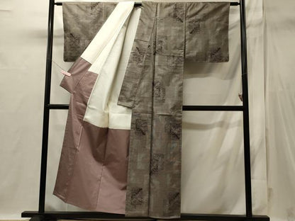 平和屋着物■本場大島紬　9マルキ　色紙重ね花文　正絹　逸品　未使用　CABI1777oy