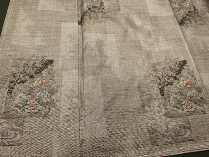 平和屋着物■本場大島紬　9マルキ　色紙重ね花文　正絹　逸品　未使用　CABI1777oy