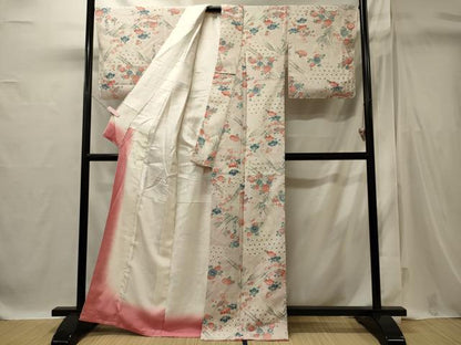 平和屋着物■上質な小紋　吉祥草花文　正絹　逸品　CABI1778oy