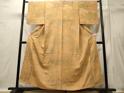 平和屋着物■上質な小紋　地紋起こし　雲取り花地紋　暈し染め　正絹　逸品　CABI1782oy