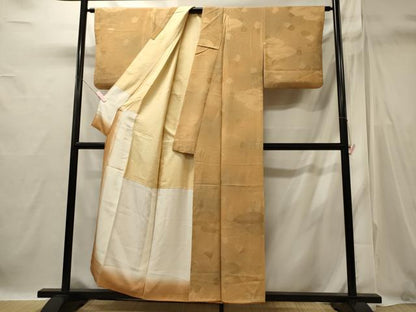 平和屋着物■上質な小紋　地紋起こし　雲取り花地紋　暈し染め　正絹　逸品　CABI1782oy