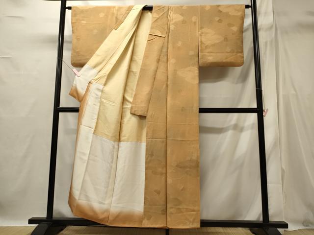 平和屋着物■上質な小紋　地紋起こし　雲取り花地紋　暈し染め　正絹　逸品　CABI1782oy