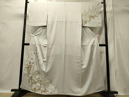 平和屋着物■訪問着　草花文　金彩　正絹　逸品　CABI1787oy