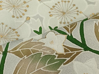 平和屋着物■訪問着　草花文　金彩　正絹　逸品　CABI1787oy