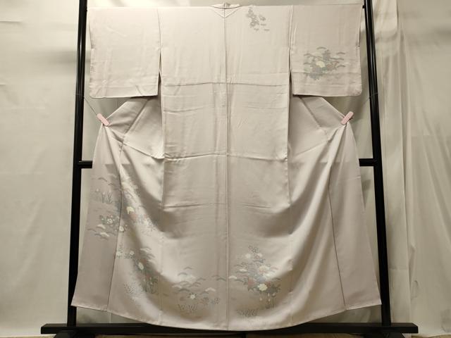 平和屋着物■訪問着　草花文　正絹　逸品　CABI1790oy
