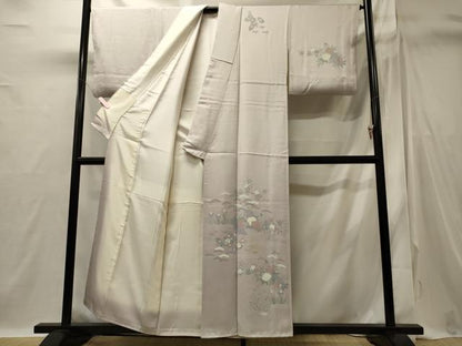 平和屋着物■訪問着　草花文　正絹　逸品　CABI1790oy