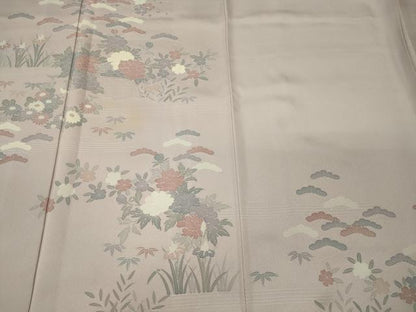 平和屋着物■訪問着　草花文　正絹　逸品　CABI1790oy