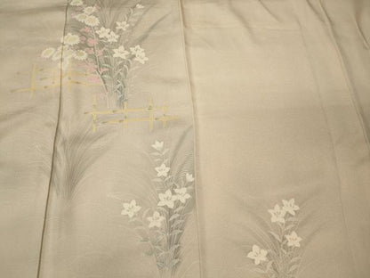 平和屋着物■訪問着　草花文　暈し染め　正絹　逸品　CABI1792oy