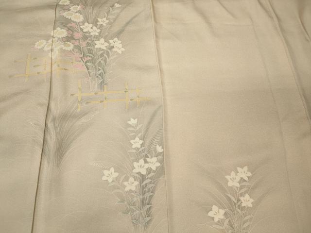 平和屋着物■訪問着　草花文　暈し染め　正絹　逸品　CABI1792oy