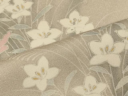 平和屋着物■訪問着　草花文　暈し染め　正絹　逸品　CABI1792oy
