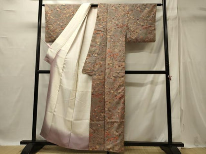 平和屋着物■上質な小紋　草花文　正絹　逸品　CABI1793oy