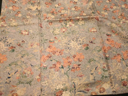 平和屋着物■上質な小紋　草花文　正絹　逸品　CABI1793oy