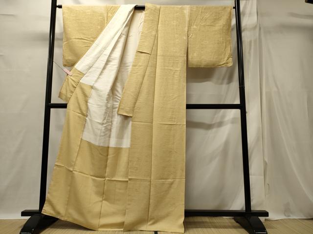 平和屋着物■上質な色無地　草花地紋　砥粉色　正絹　逸品　未使用　CABI1795oy