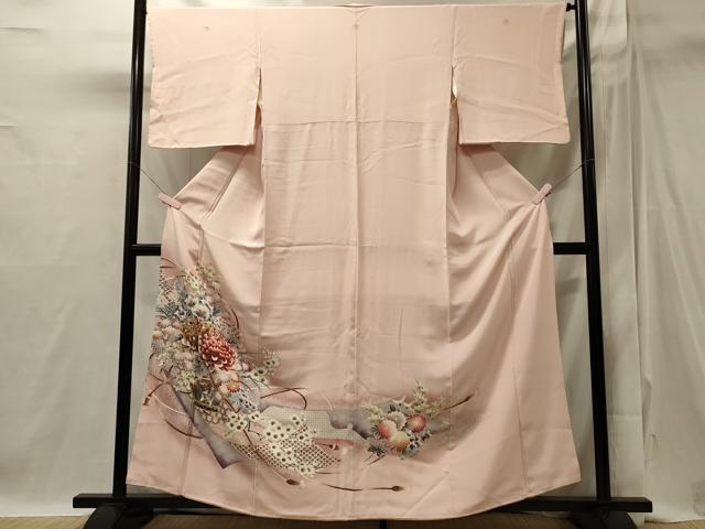 平和屋着物□豪華色留袖 駒刺繍 吉祥飾花文 暈し染め