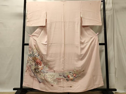 平和屋着物■豪華色留袖　駒刺繍　吉祥飾花文　暈し染め　金彩　正絹　逸品　CABI1798oy