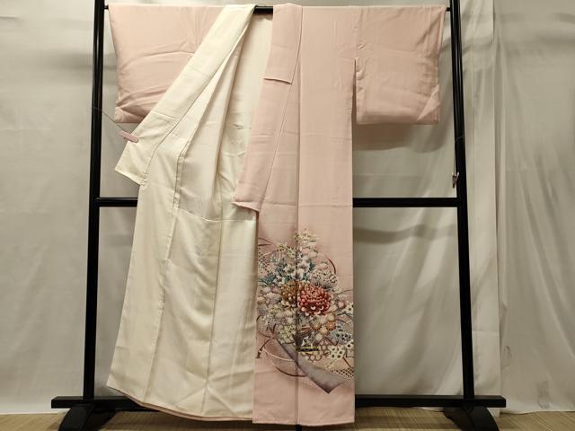 平和屋着物■豪華色留袖　駒刺繍　吉祥飾花文　暈し染め　金彩　正絹　逸品　CABI1798oy